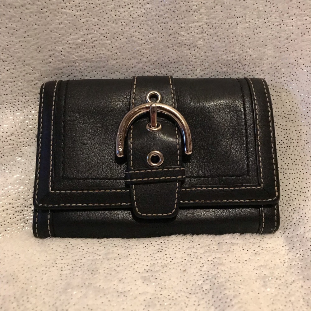 Black Leather Coach Wallet
